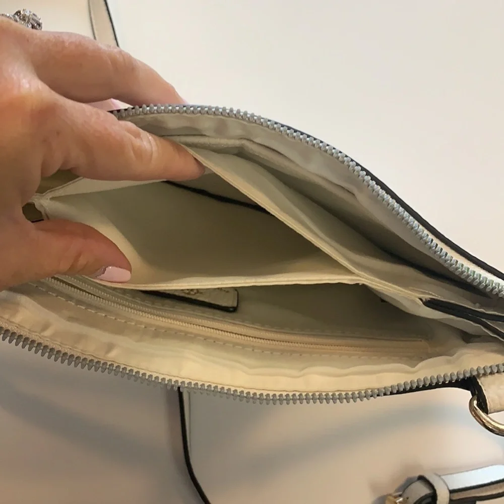 Nanette Lepore white wristlet, cross body bag